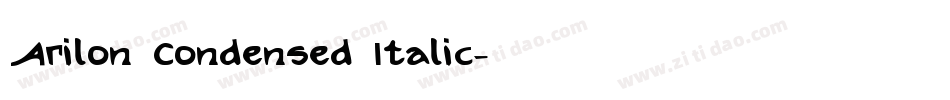 Arilon Condensed Italic字体转换